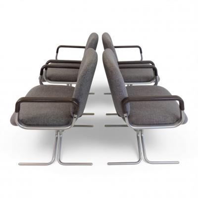  Mauser Waldeck Mauser Seat 150 4 piece set of dining conference chairs by Herbert Hirche 1970