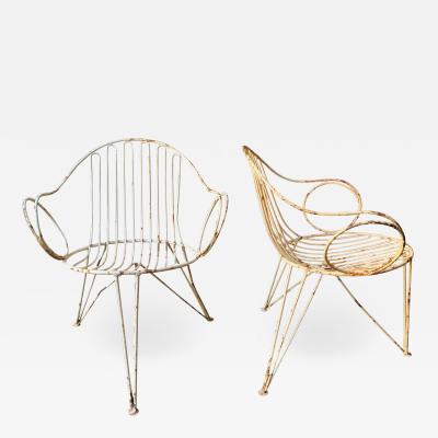  Mauser Waldeck Mauser Werke Waldeck Pair Of White Garden Chairs In Iron Germany 1953