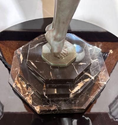  Max Le Verrier Art Deco Light Statue by Max Le Verrier Iconic Clarte Large Rare Vintage Model