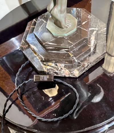  Max Le Verrier Art Deco Light Statue by Max Le Verrier Iconic Clarte Large Rare Vintage Model