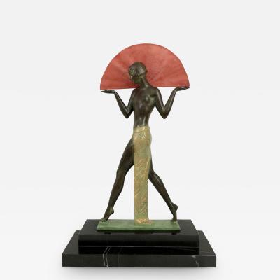  Max Le Verrier Espana Sculpture Spanish Dancer Lamp by Raymonde Guerbe for Max Le Verrier