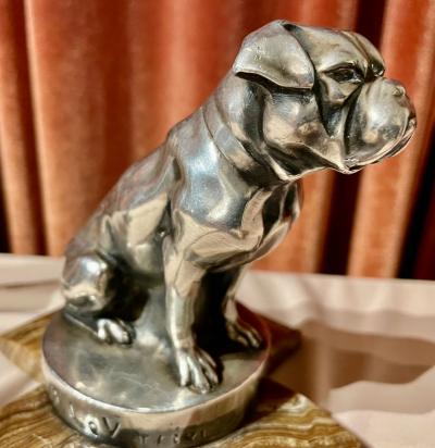  Max Le Verrier Max Le Verrier Bookends Statues of Dog and Cat French Art Deco