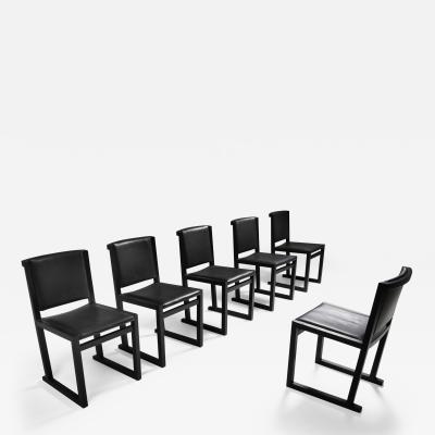  Maxalto Ebonized Oak Dining Chairs by Antonio Citterio for Maxalto 2000s