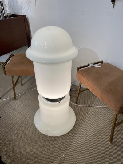  Mazzega Murano 1970s Opailne glass lamp by Mazzega