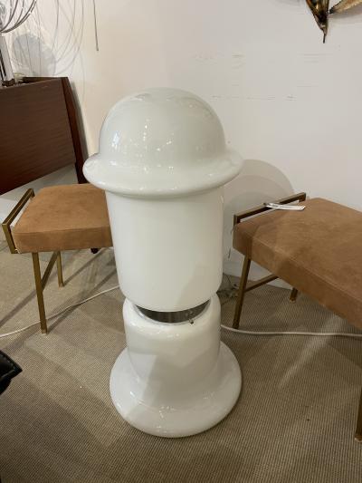  Mazzega Murano 1970s Opailne glass lamp by Mazzega