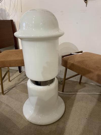  Mazzega Murano 1970s Opailne glass lamp by Mazzega
