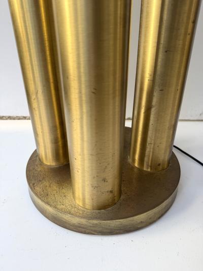  Mazzega Murano Brass Floor Lamp Murano Glass by Aldo Nason for Mazzega Italy 1970s