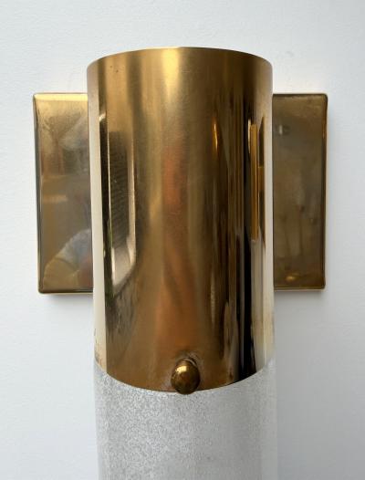 Mazzega Murano Brass Sconce Murano Glass by Aldo Nason for Mazzega Italy 1970s
