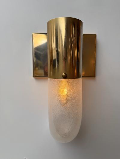 Mazzega Murano Brass Sconce Murano Glass by Aldo Nason for Mazzega Italy 1970s
