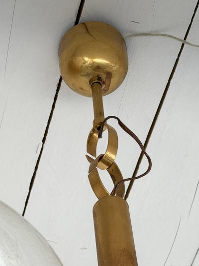  Mazzega Murano Brass U Pendant Lighting Murano Glass by Aldo Nason for Mazzega Italy 1970s