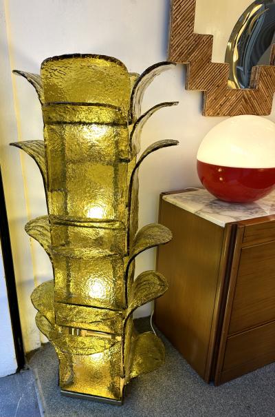  Mazzega Murano Cactus Floor Lamp Murano Glass by Carlo Nason for Mazzega Italy 1970s