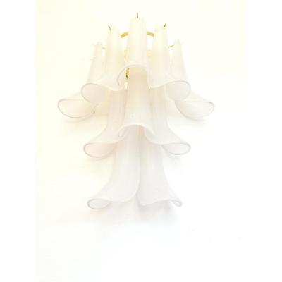  Mazzega Murano Contemporary Frosted Selle Murano Glass Wall Sconce in Mazzega Style