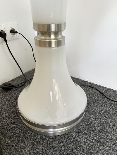  Mazzega Murano Floor Lamp Diabolo Murano Glass and Metal by Mazzega Italy 1970s