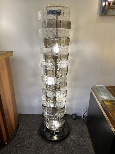  Mazzega Murano Floor Lamp LT378 Murano Glass by Carlo Nason for Mazzega Italy 1970s