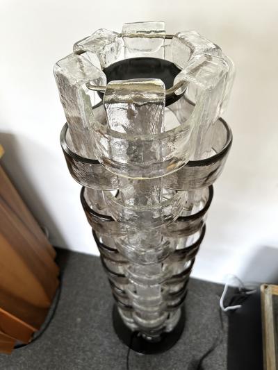  Mazzega Murano Floor Lamp LT378 Murano Glass by Carlo Nason for Mazzega Italy 1970s