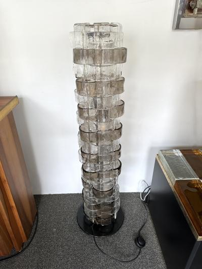  Mazzega Murano Floor Lamp LT378 Murano Glass by Carlo Nason for Mazzega Italy 1970s