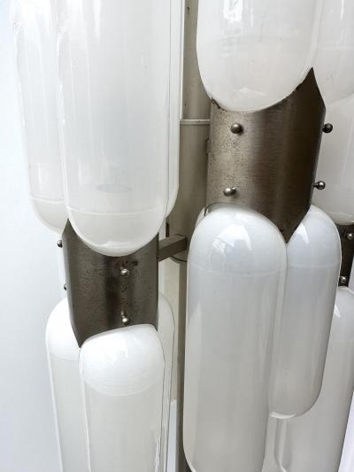  Mazzega Murano Floor Lamp Torpedo Murano Glass Metal by Carlo Nason for Mazzega Italy 1970s