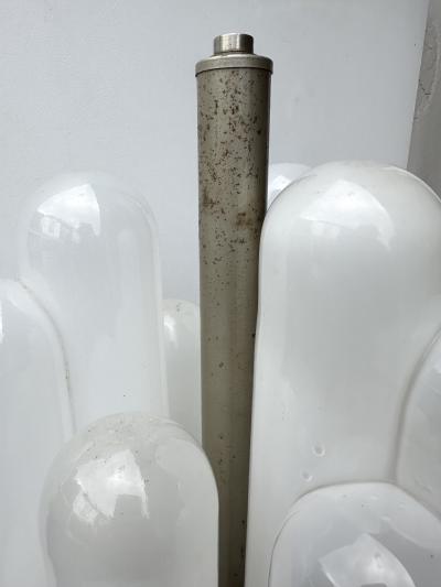  Mazzega Murano Floor Lamp Torpedo Murano Glass Metal by Carlo Nason for Mazzega Italy 1970s
