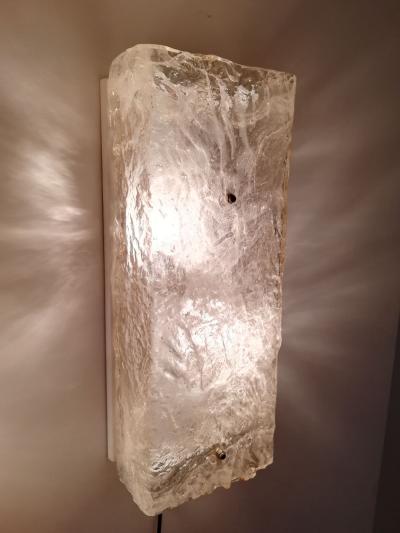  Mazzega Murano Four 1970s large Wall Lights by Mazzega