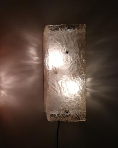  Mazzega Murano Four 1970s large Wall Lights by Mazzega