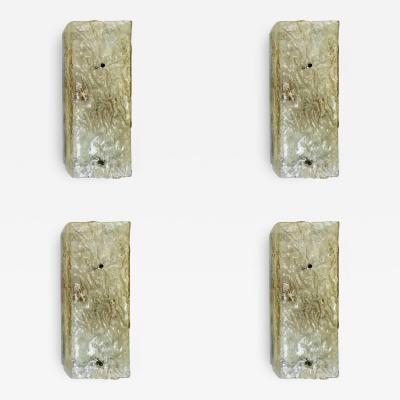  Mazzega Murano Four 1970s large Wall Lights by Mazzega