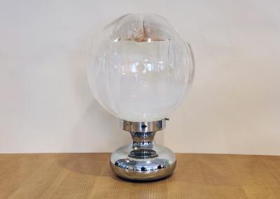  Mazzega Murano Handblown Murano Glass Sphere Table Lamp for Mazzega