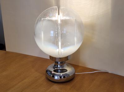  Mazzega Murano Handblown Murano Glass Sphere Table Lamp for Mazzega