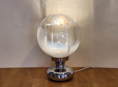  Mazzega Murano Handblown Murano Glass Sphere Table Lamp for Mazzega