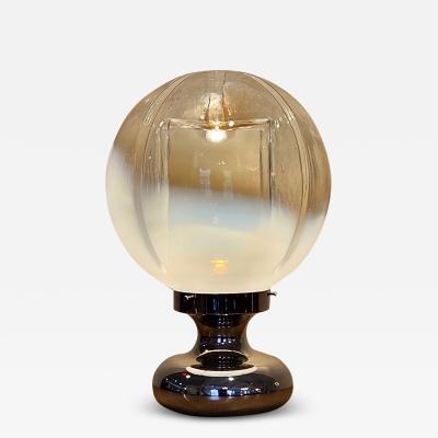  Mazzega Murano Handblown Murano Glass Sphere Table Lamp for Mazzega