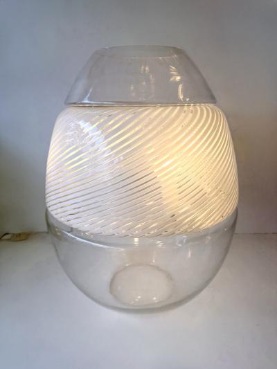  Mazzega Murano LT 353 Egg Lamp Vase Murano Glass by Mazzega Italy 1970s