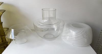  Mazzega Murano LT 353 Egg Lamp Vase Murano Glass by Mazzega Italy 1970s