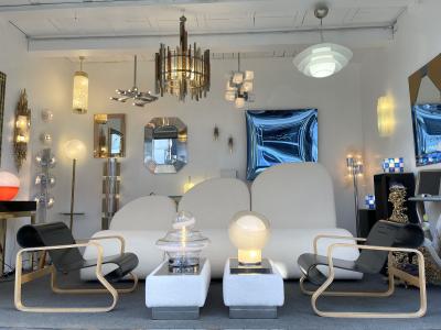  Mazzega Murano Lamp Murano glass and Metal by Mazzega Italy 1970s