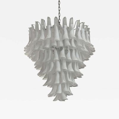  Mazzega Murano Large Mazzega 7 tier Petal Chandelier