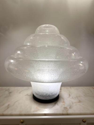  Mazzega Murano Lotus Lamp LT305 Murano Glass and Metal by Carlo Nason for Mazzega Italy 1970s