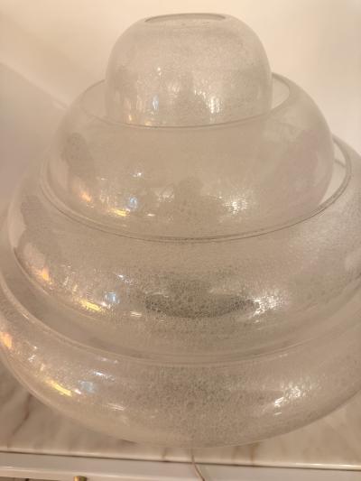  Mazzega Murano Lotus Lamp LT305 Murano Glass and Metal by Carlo Nason for Mazzega Italy 1970s
