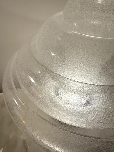  Mazzega Murano Lotus Lamp LT305 Murano Glass and Metal by Carlo Nason for Mazzega Italy 1970s