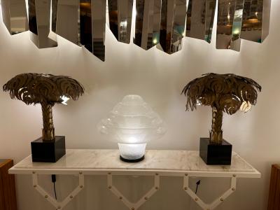  Mazzega Murano Lotus Lamp LT305 Murano Glass and Metal by Carlo Nason for Mazzega Italy 1970s