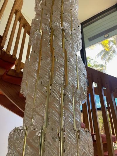 Mazzega Murano MODERN MAGNIFICIENT MONUMENTAL CUSTOM MURANO GLASS TIERED CHANDELIER