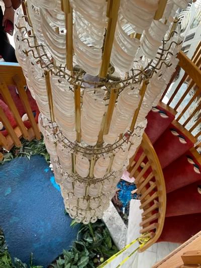 Mazzega Murano MODERN MAGNIFICIENT MONUMENTAL CUSTOM MURANO GLASS TIERED CHANDELIER