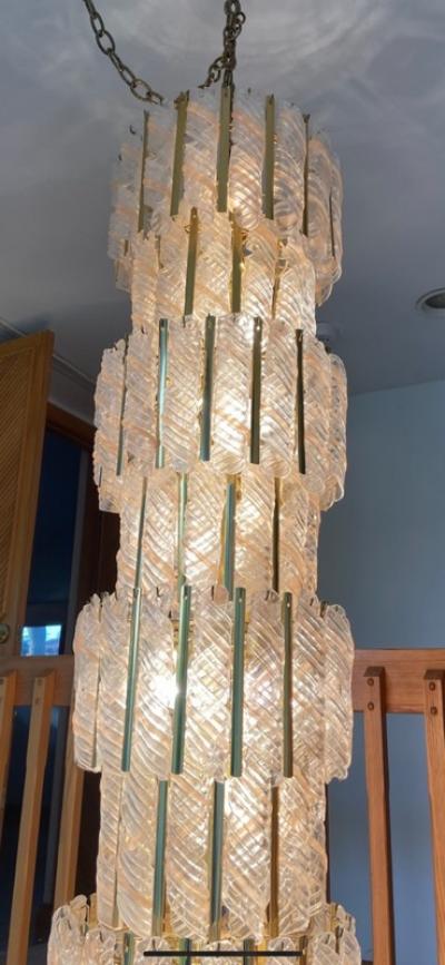 Mazzega Murano MODERN MAGNIFICIENT MONUMENTAL CUSTOM MURANO GLASS TIERED CHANDELIER