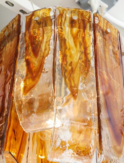 Mazzega Murano Mazzega Clear Amber Flush Mount