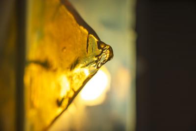  Mazzega Murano Mazzega Wall Lamp In Light Blue Murano Glass Italy 1970s