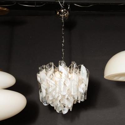 Mazzega Murano Mid Century Modernist Hand Blown Murano Glass Torciglioni Chandelier By Mazzega
