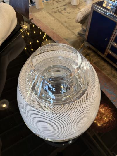  Mazzega Murano Model LT 353 Egg Table Lamp Vase by Carlo Nason for AV Mazzega