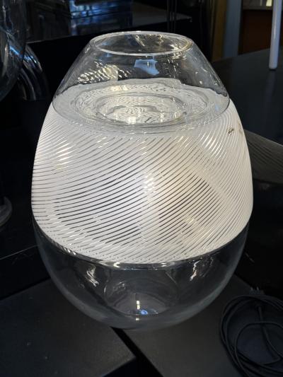  Mazzega Murano Model LT 353 Egg Table Lamp Vase by Carlo Nason for AV Mazzega