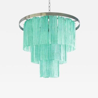  Mazzega Murano Modern Sea Green Murano Glass Sputnik Chandelier Italian SimoEng Mazzega Style