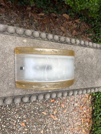  Mazzega Murano Pair Of Murano Glass Sconces By Mazzega