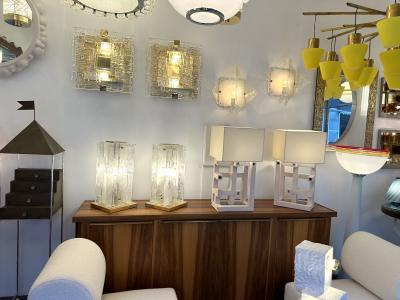  Mazzega Murano Pair of Sconces LP253 Murano Glass by Carlo Nason for Mazzega Italy 1970s