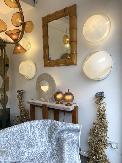  Mazzega Murano Pair of Sconces Murano Glass LP245 by Mazzega Italy 1970s