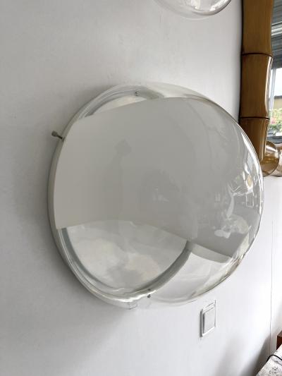  Mazzega Murano Pair of Sconces Murano Glass LP245 by Mazzega Italy 1970s